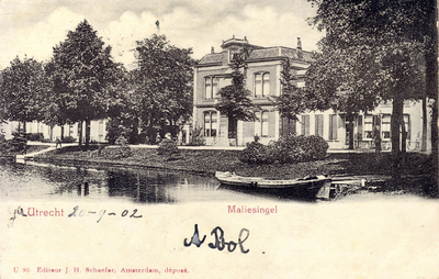 606660 Gezicht op het huis Maliesingel 26 (Swaenenborgh) te Utrecht.